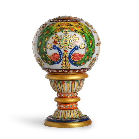 Hand-Painted Pure Marble Morni Lamp