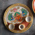 Ganesha & Mor Marble Pooja Thali