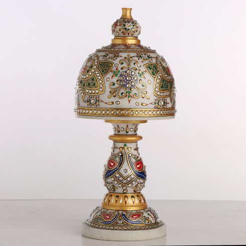 Embellished Morni Art Marble Lamp