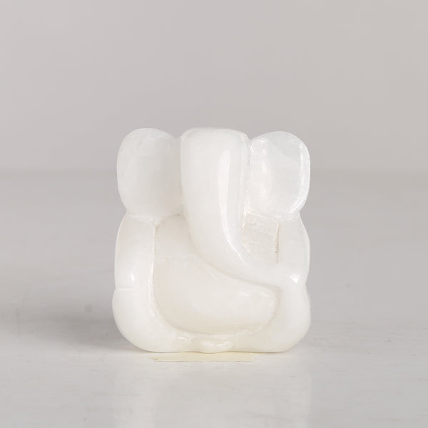 Pure White Marble Siddhi Vinayak