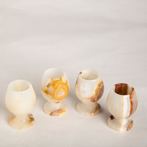 Vintage Marble Goblet Shot Glasses (Set of 2)