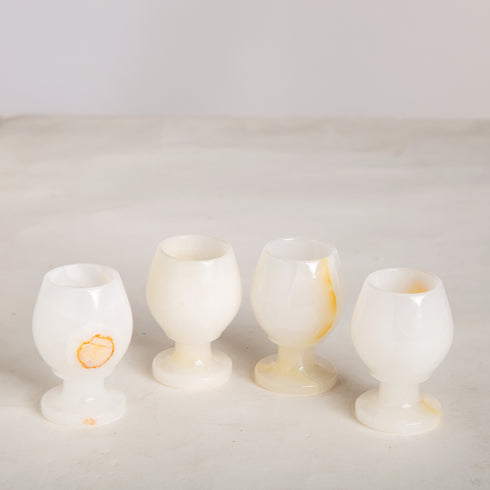 Vintage Marble Goblet Shot Glasses (Set of 2)