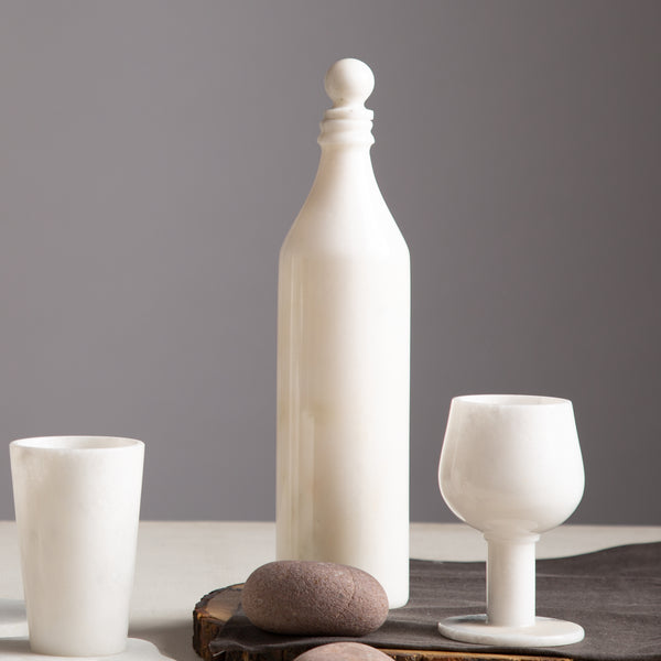 Kiyo White Marble Bottle