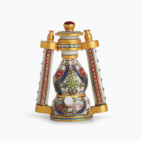 Hand-Painted Marble Lantern Lamp