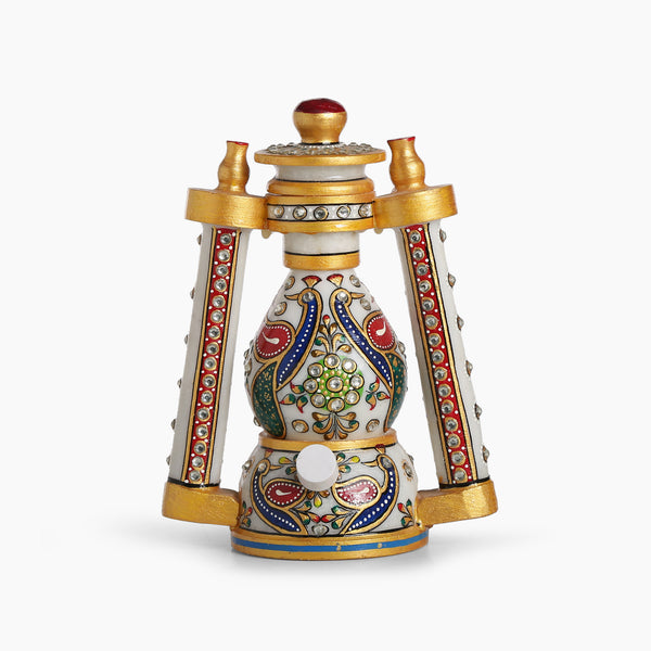 Hand-Painted Marble Lantern Lamp