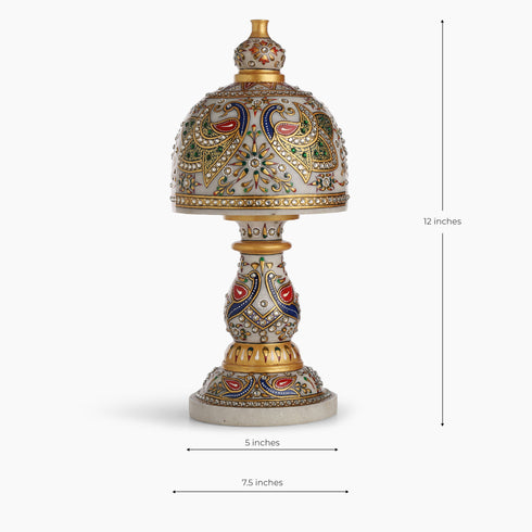 Embellished Morni Art Marble Lamp