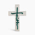 Hand-Carved Marble Faith Cross (Green)