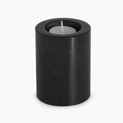 Mystic Black Marble Candle Holder